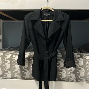 Black light blazer jacket with belt